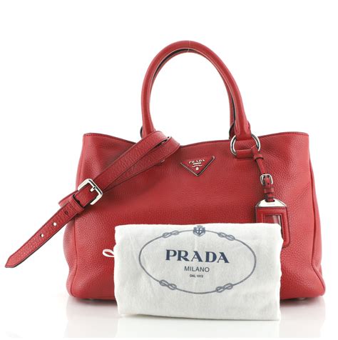 prada shoulder bag vitello daino red|prada vitello daino shopper tote.